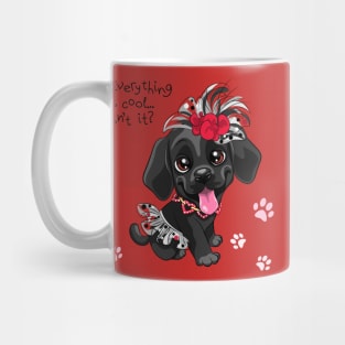 dog Labrador Retriever in skirt and hat Mug